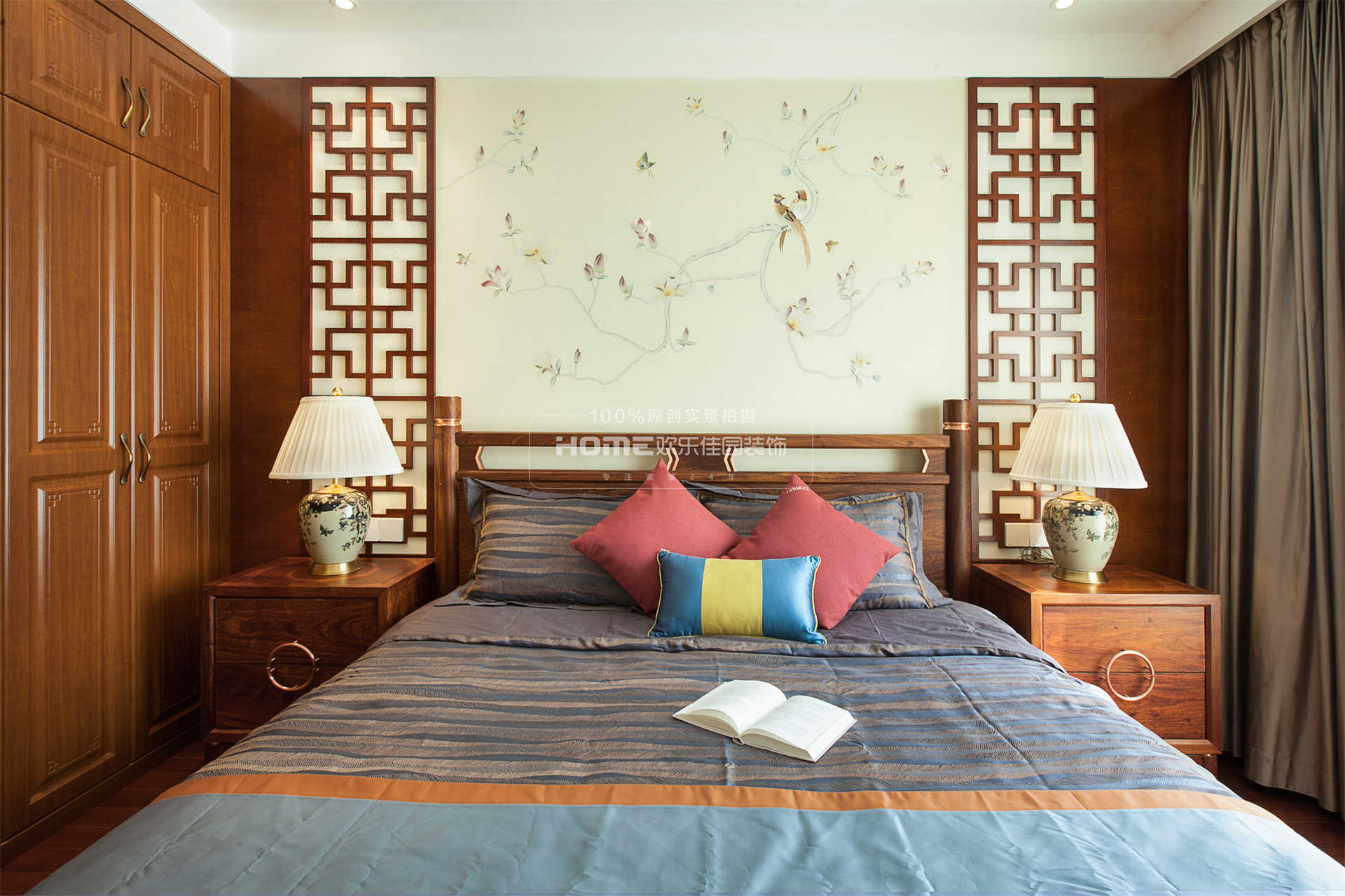 中式卧室装修实景图