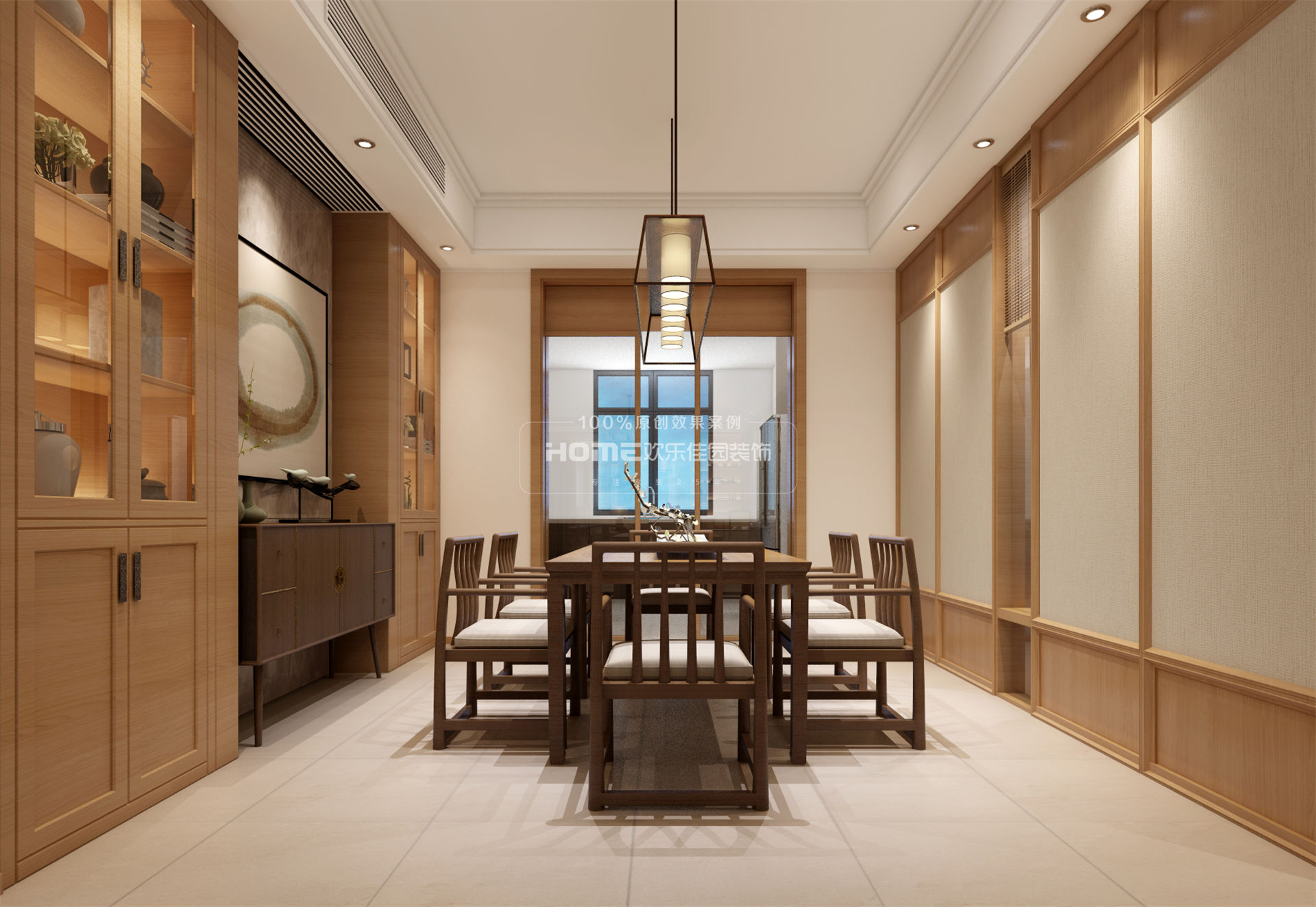 新中式餐厅装修效果图