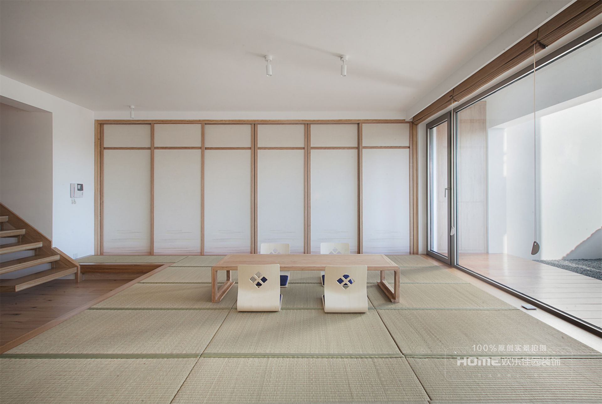 日式客厅装修实景图